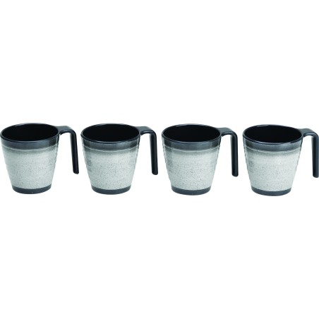 SET DE 4 MUGS GRANITE