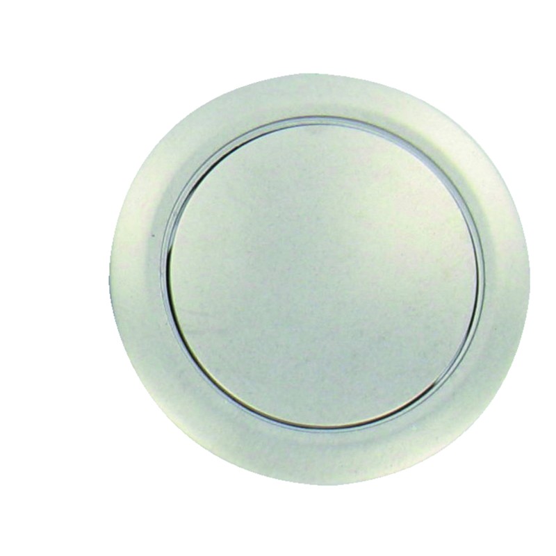 BOUTON & ROSACE POUR PANNEAU 19 MM NICKELE BRILLANT