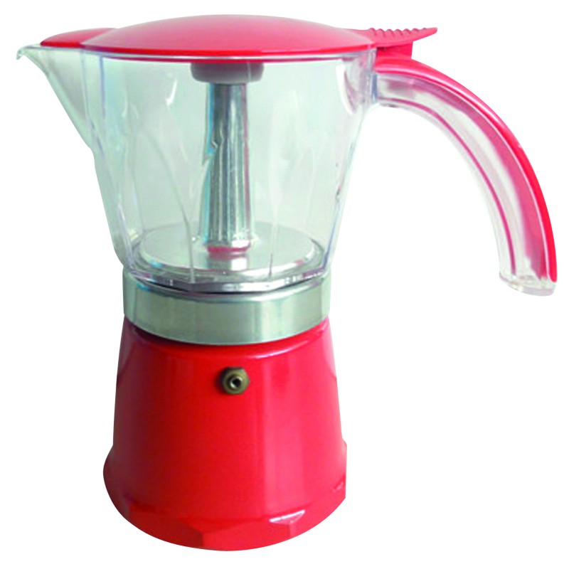 CAFETIERE 6 TASSES ROUGE INCASA