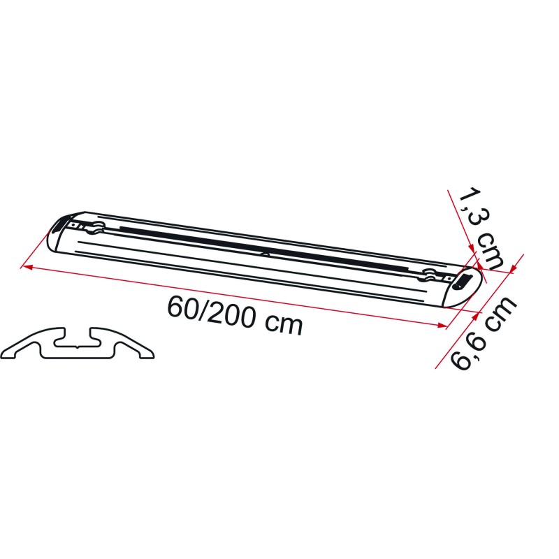 RANGEMENT SOUTE FIAMMA BARRE DE FIXATION GARAGE BAR PREMIUM 200