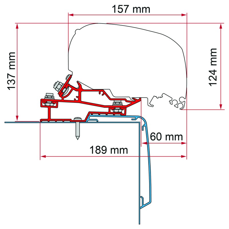 KIT ADAPTATEUR RAPIDO C55I C86I 500 CM - FIAMMA