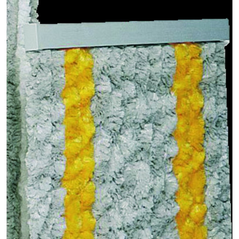 RIDEAU CHENILLE GRIS/JAUNE 60 X 185