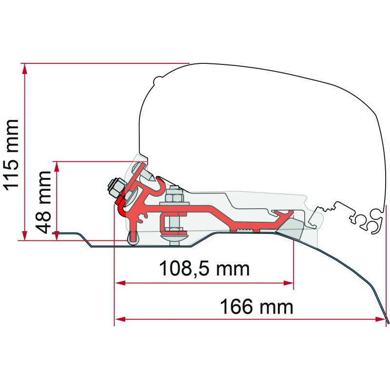 KIT ADAPTATEUR DUCATO JUMPER PEUGEOT BOXER 2006 H2 - L4 - FIAMMA