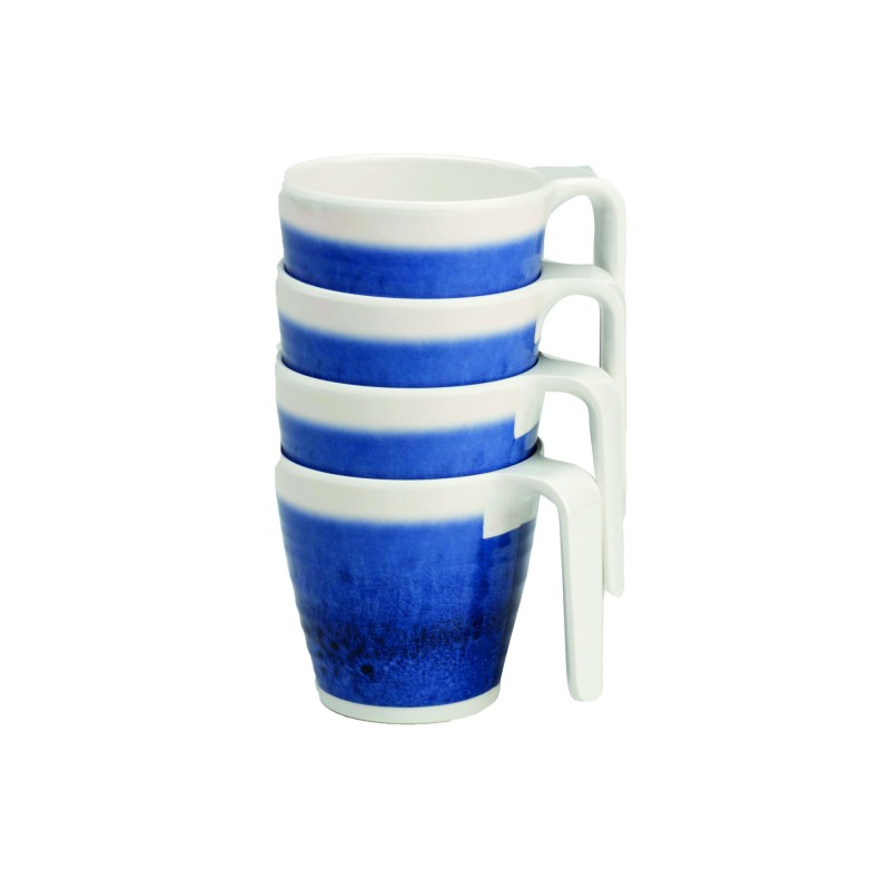 SET DE 4 MUGS AZURE