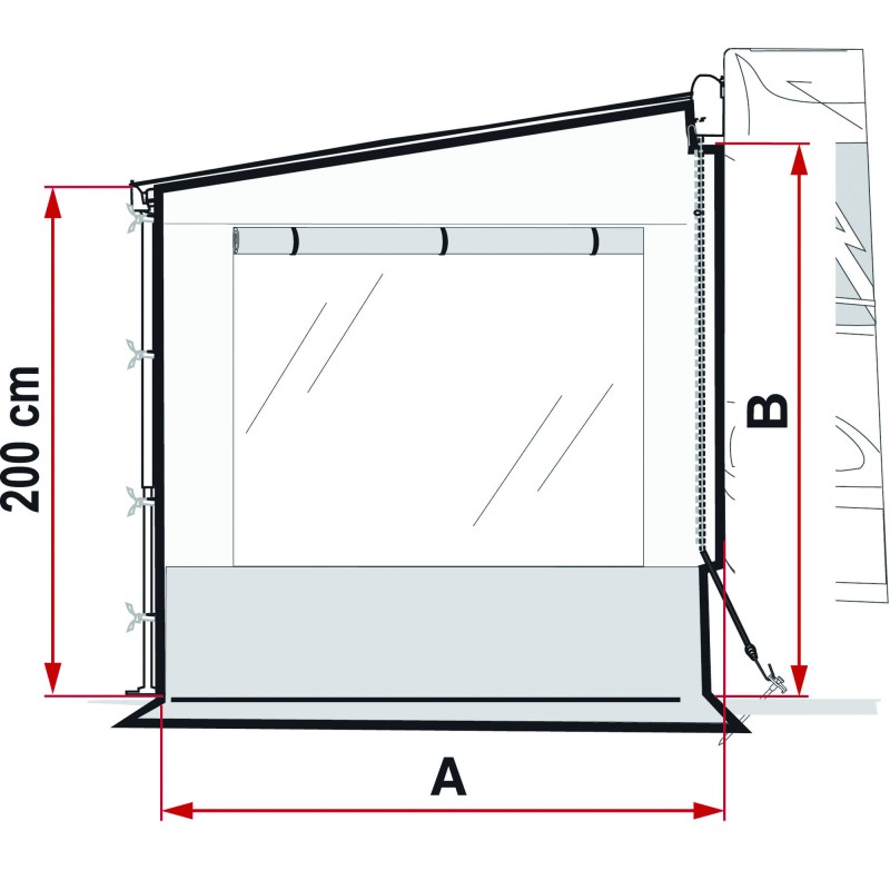 PAROI LATÉRALE SIDE W PRO SHADE DROIT