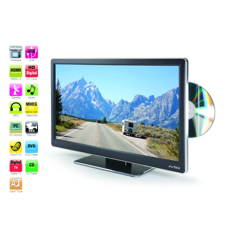 TV 24' AVTEX HD DVD DÉMODULATEUR FRANSAT HD INTÉGRÉ