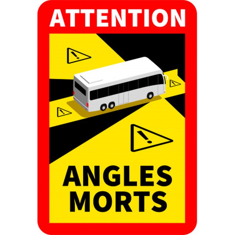 AUTOCOLLANT ANGLE MORT - LOT DE 3