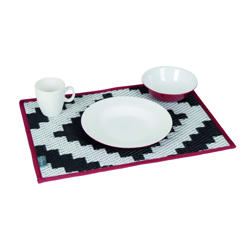 SET DE TABLE 30x40 REVERSIBLE NOIR ET BLANC VINTAGE