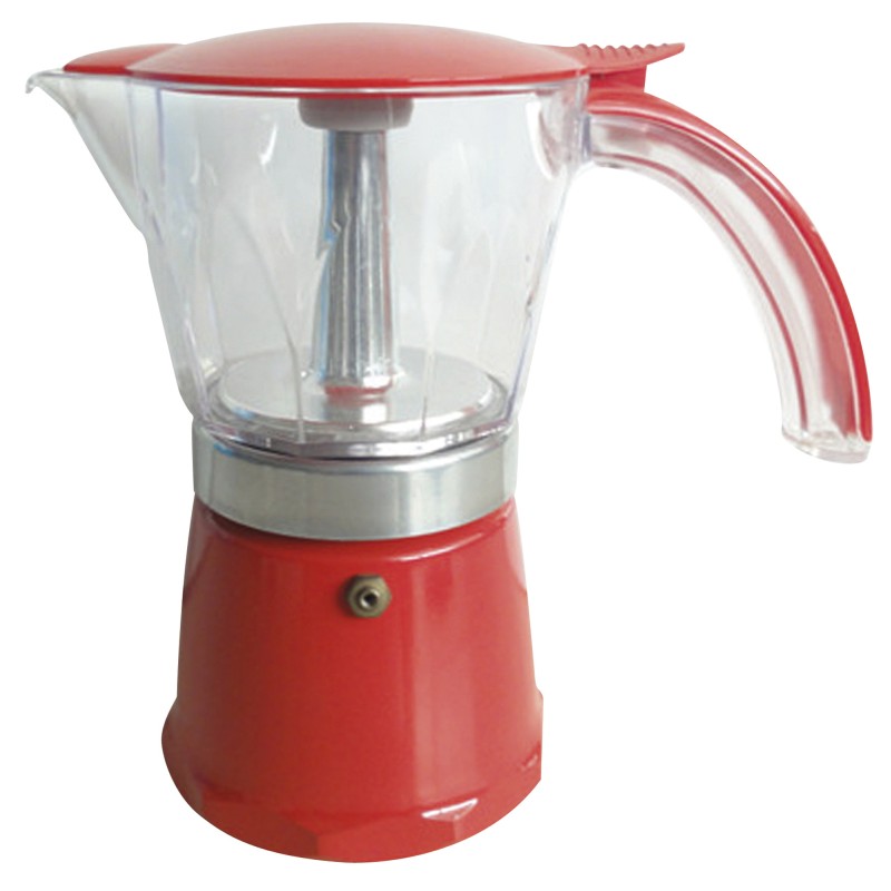 CAFETIERE 6 TASSES ROUGE INCASA