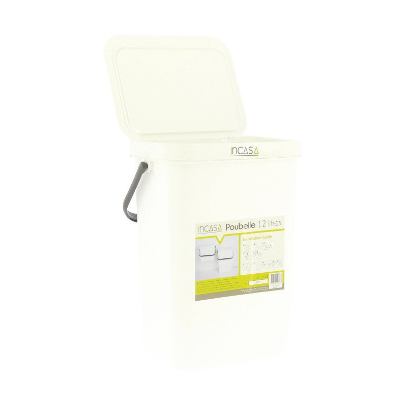 GRANDE POUBELLE BLANCHE 12 LITRES INCASA