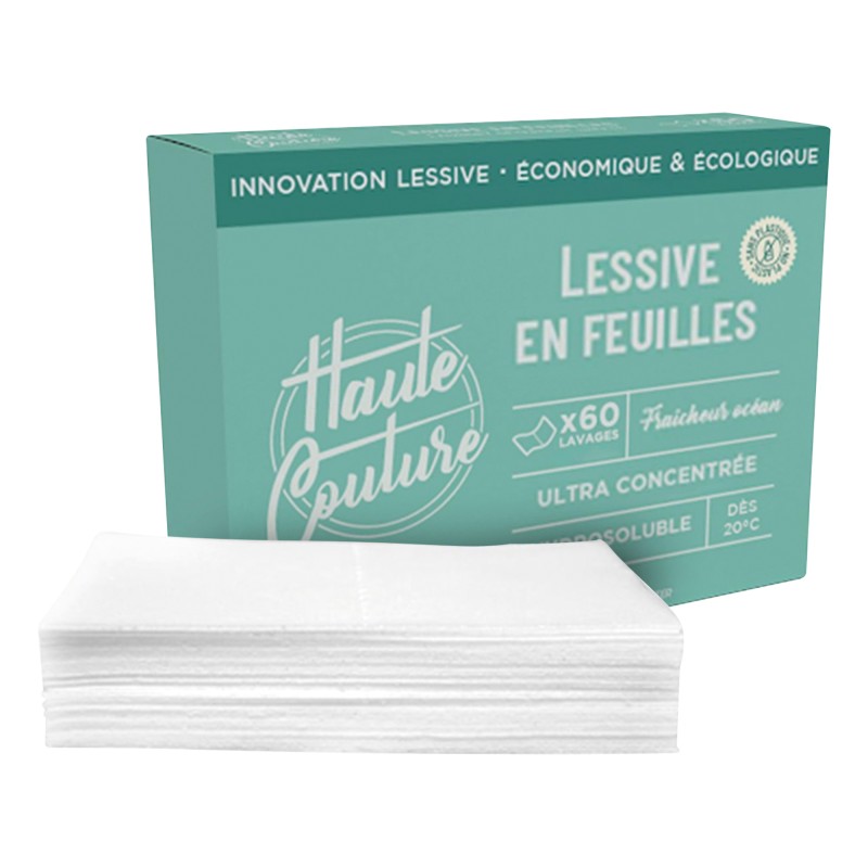 LESSIVE EN FEUILLE CONCENTREE HAUTE COUTURE (60 LAVAGES)