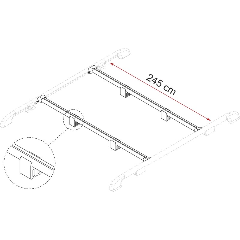 FIXING BAR RAIL FIAMMA