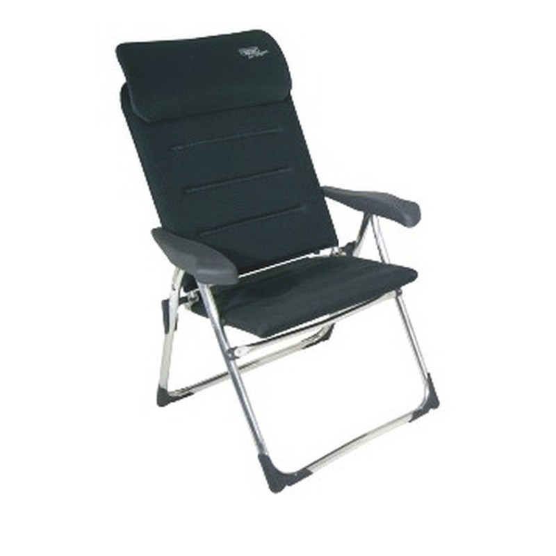 FAUTEUIL AIR ELITE GRISE AVEC APPUITÊTE CRESPO PLAT