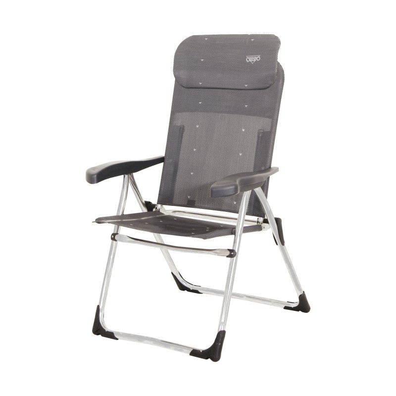 FAUTEUIL CLASSIC GRISE AVEC APPUI-TÊTE CRESPO PLAT