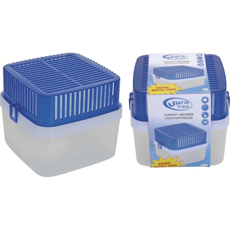 ABSORBEUR D'HUMIDITE 1,8 L + 2 RECHARGES DE 600 G